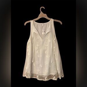 Maurices White Embroidered Blouse